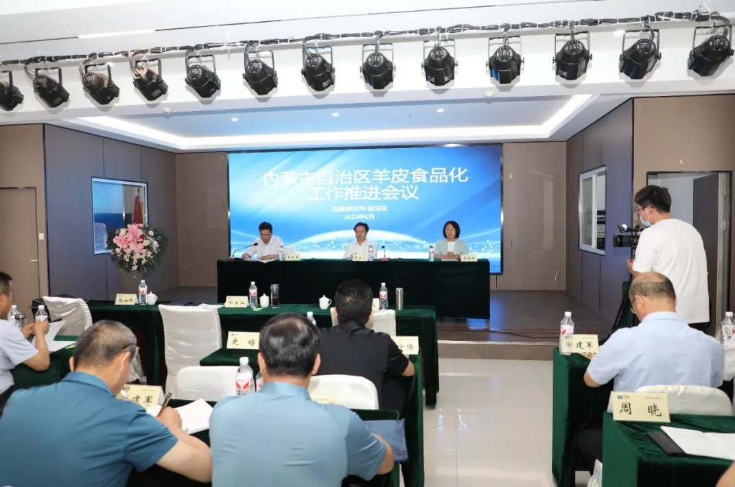 全区羊皮食品化工作现场调度推进会在巴彦淖尔市召开
